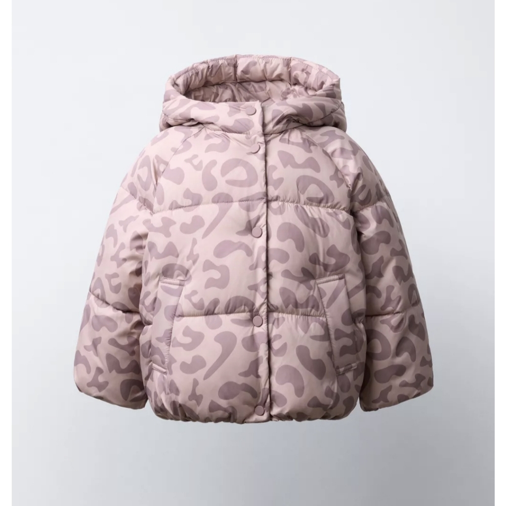 Zara Girls Pink Puffer Size 2 Nwt